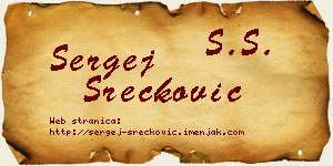 Sergej Srećković vizit kartica